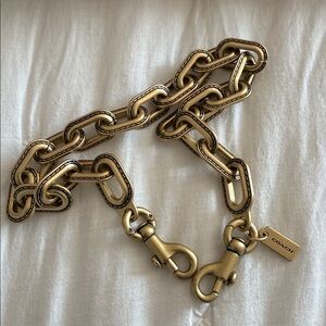 Coach Gold Chain Strap Accessory